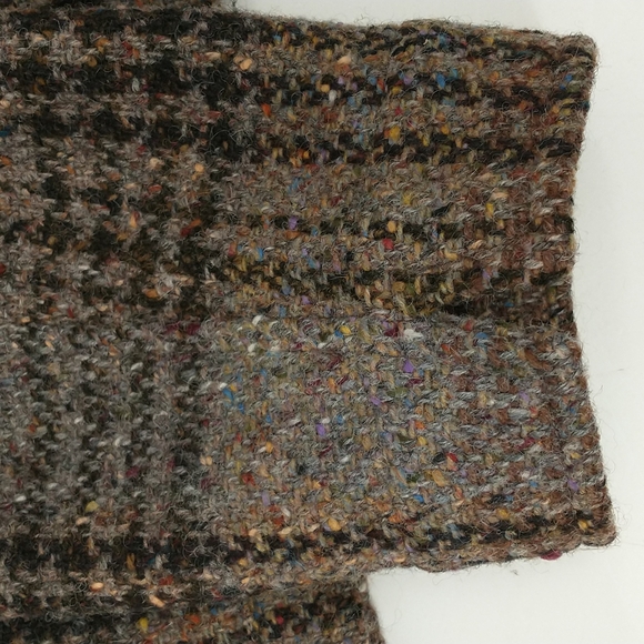 Donegal Ireland Woven Wool Jacket Neutral Plaid Irish Handcrafts Quality Natural - Picture 12 of 12